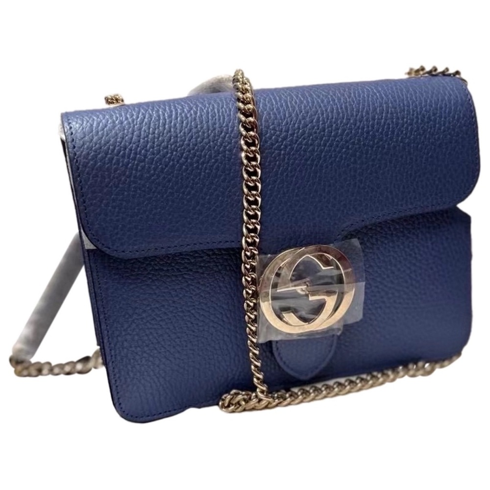 Gucci crossbody ( navy color and silver chain) new with tags